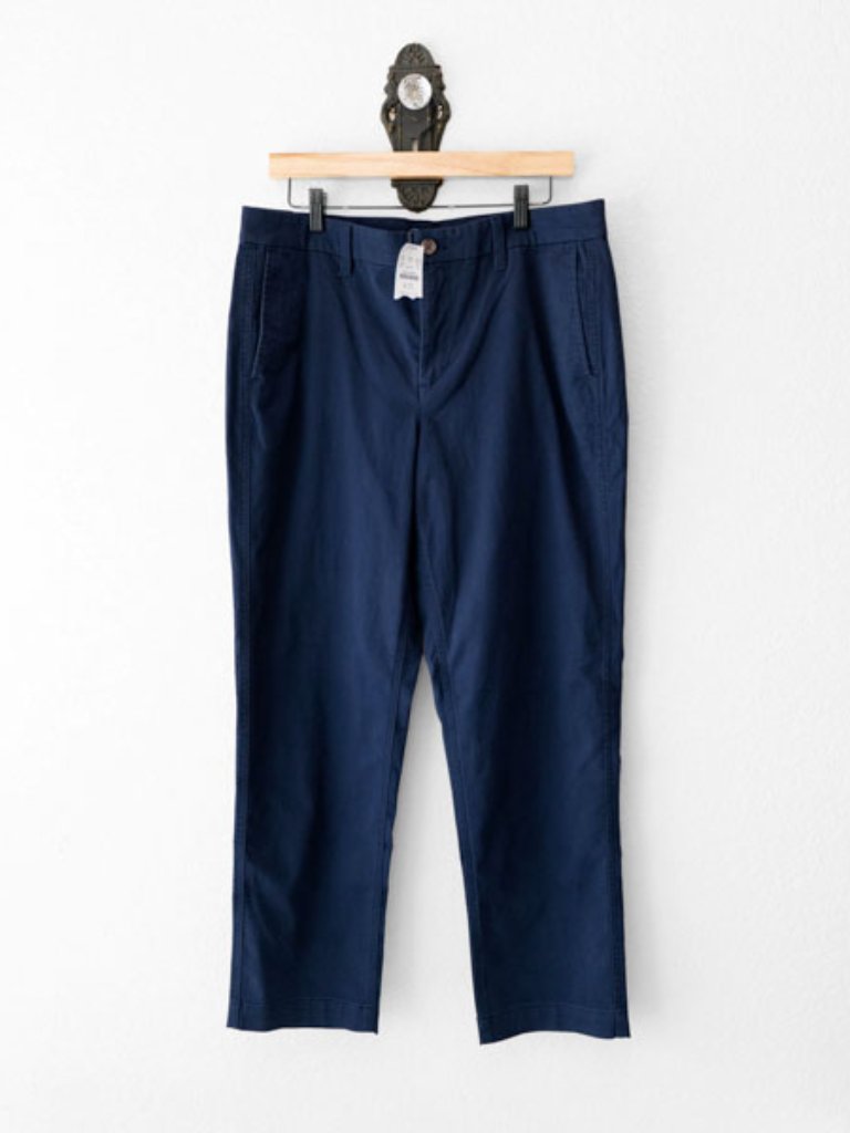 Nwt J Crew High Rise Girlfriend Chino Pants Navy Blue Size 12 Stretch